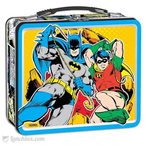 metal batman lunch box looks like a tv|vintage batman lunch box.